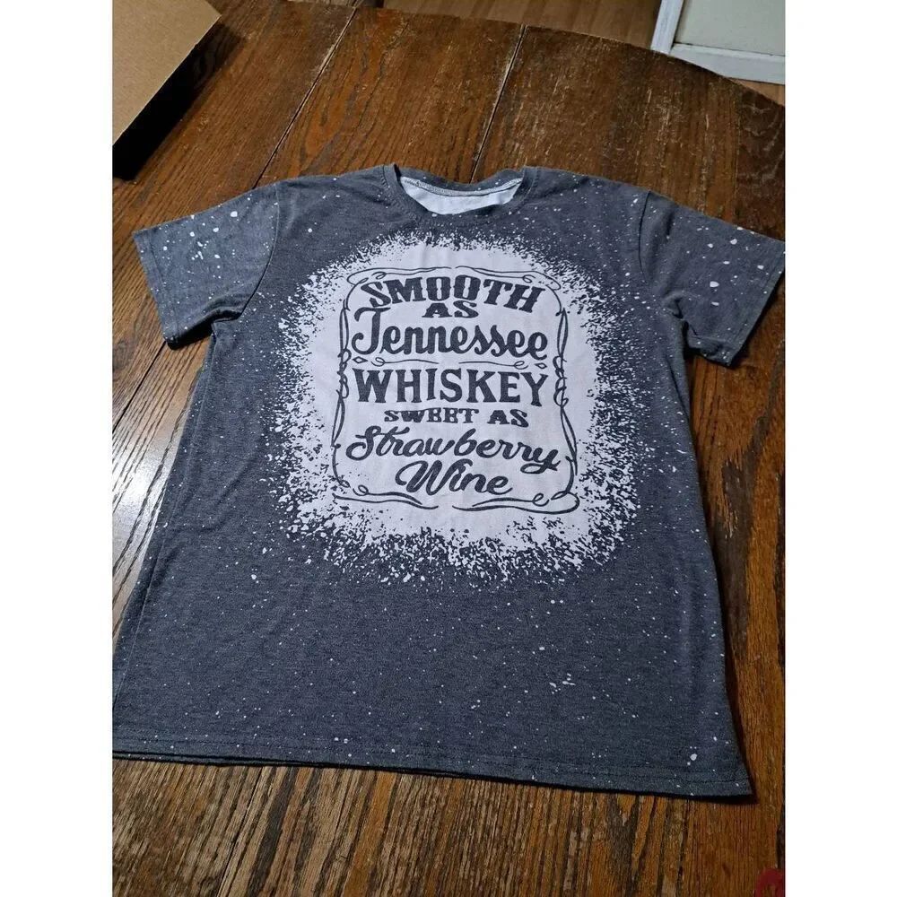 Smooth As Tennessee Whiskey Sweet As Strawberry Wine Short Sleeve Tee TShirt Top